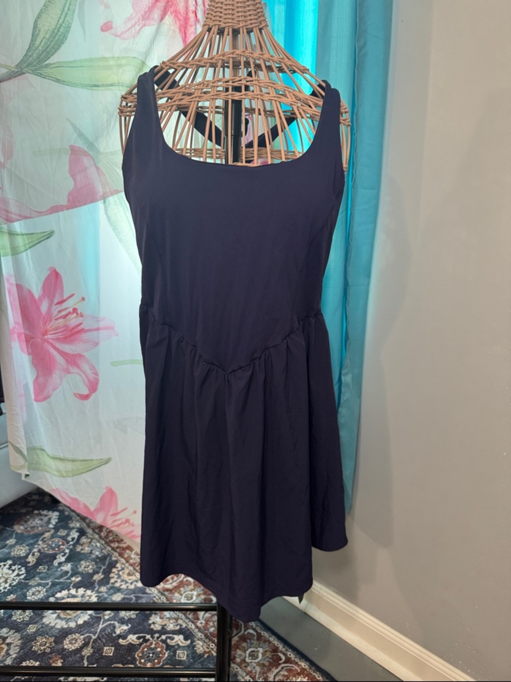 HALARA Black Scoop-Neck Mini Dress